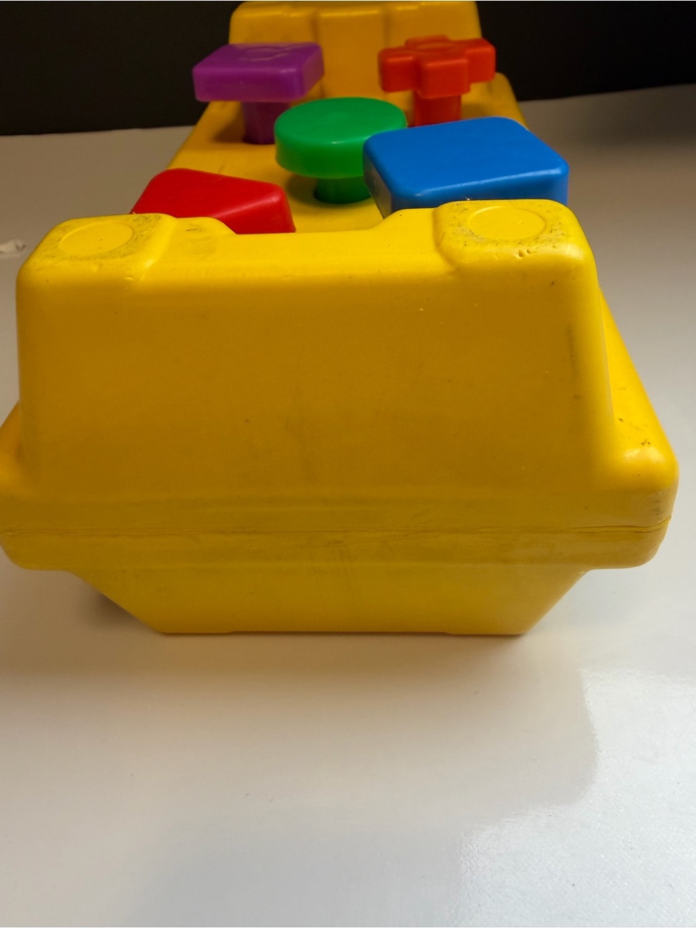 Fisher-Price Yellow Shape Sorter Toy with Multicolor Buttons - Picture 7 of 7